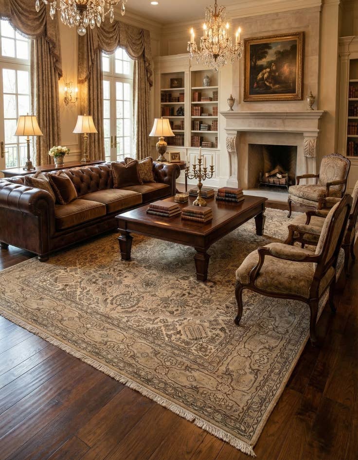 Detail image of  8' 2 x 11' 2  Hand Knotted Tabriz Persian Wool Rug