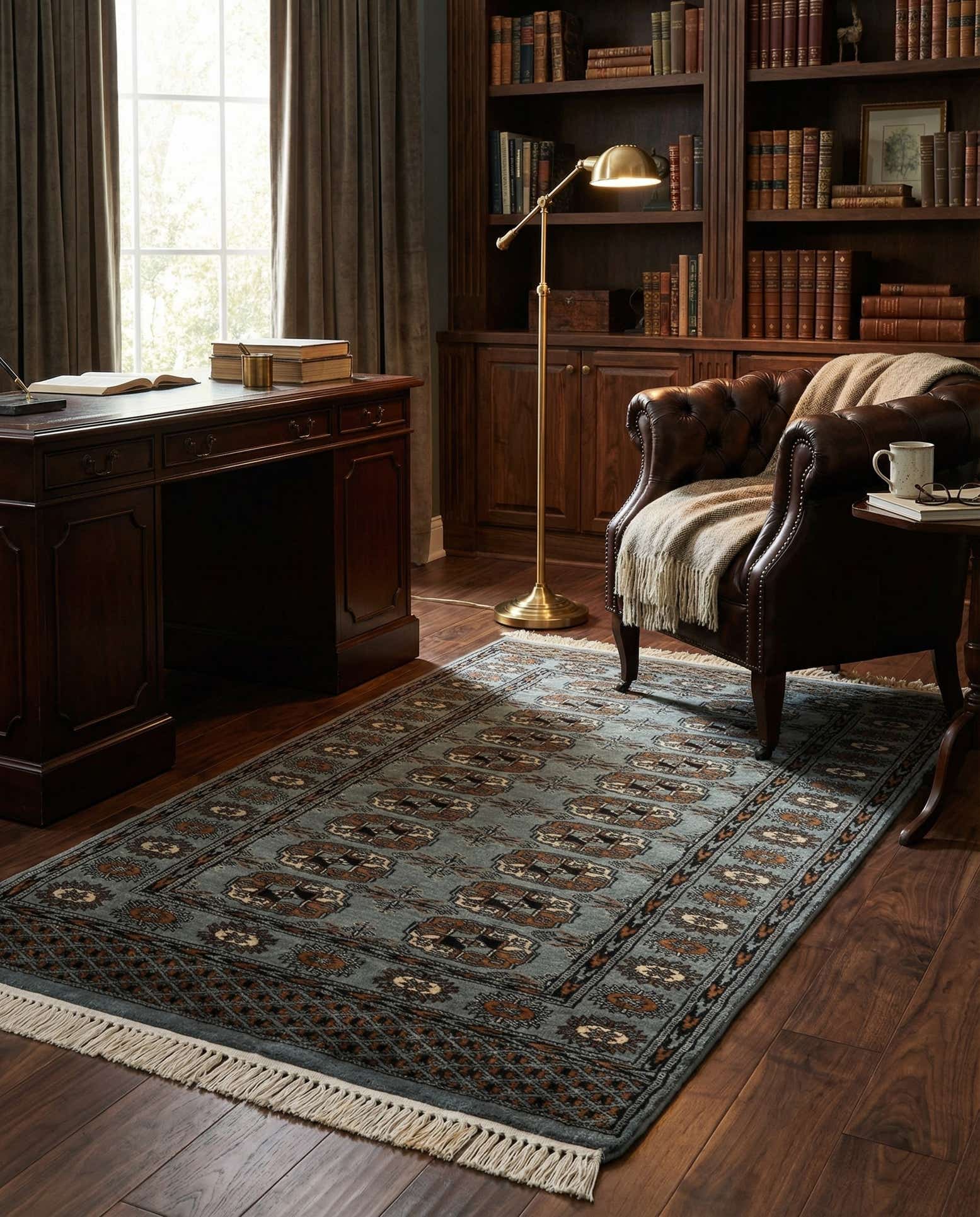 3' 1 x 4' 11 Hand Knotted Bokhara Wool Rug