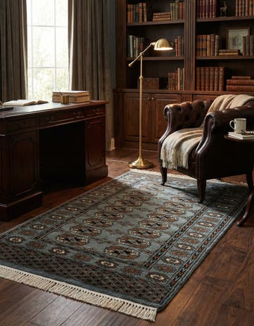 3' 1 x 4' 11 Hand Knotted Bokhara Wool Rug