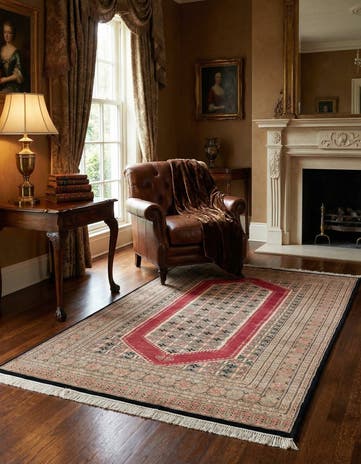 4' 2 x 6' 1 Hand Knotted Bokhara Oriental Rug