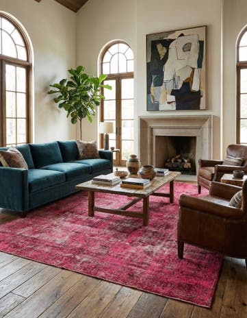 9' 1 x 12' 6 Hand Knotted Ultra Vintage Persian Wool Rug