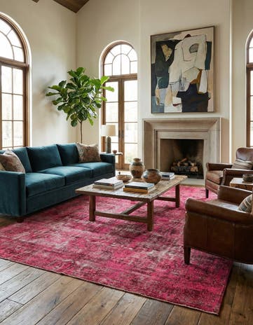 9' 1 x 12' 6 Hand Knotted Ultra Vintage Persian Wool Rug