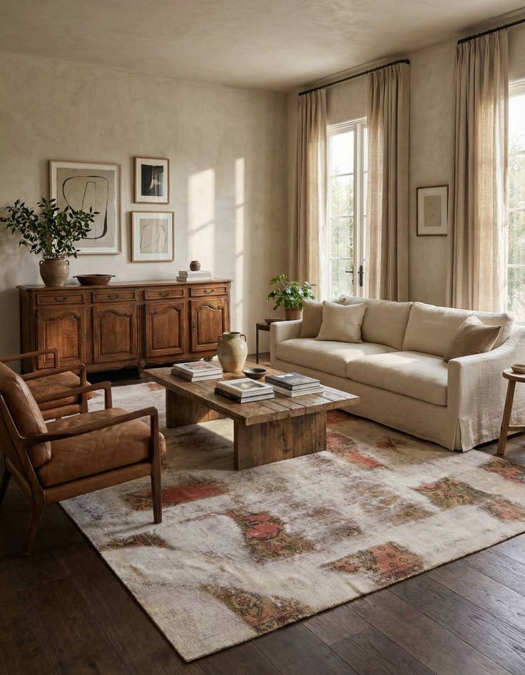 Detail image of 8' 11 x 12' 7  Hand Knotted Ultra Vintage Persian Wool Rug