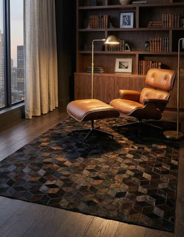 5' 2 x 8' Cowhide Stocks Rug