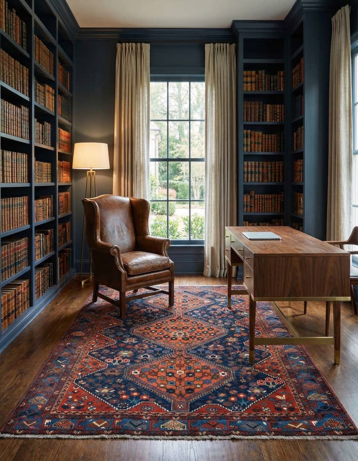 Detail image of 5' 5 x 7' Bonat Wool Rug