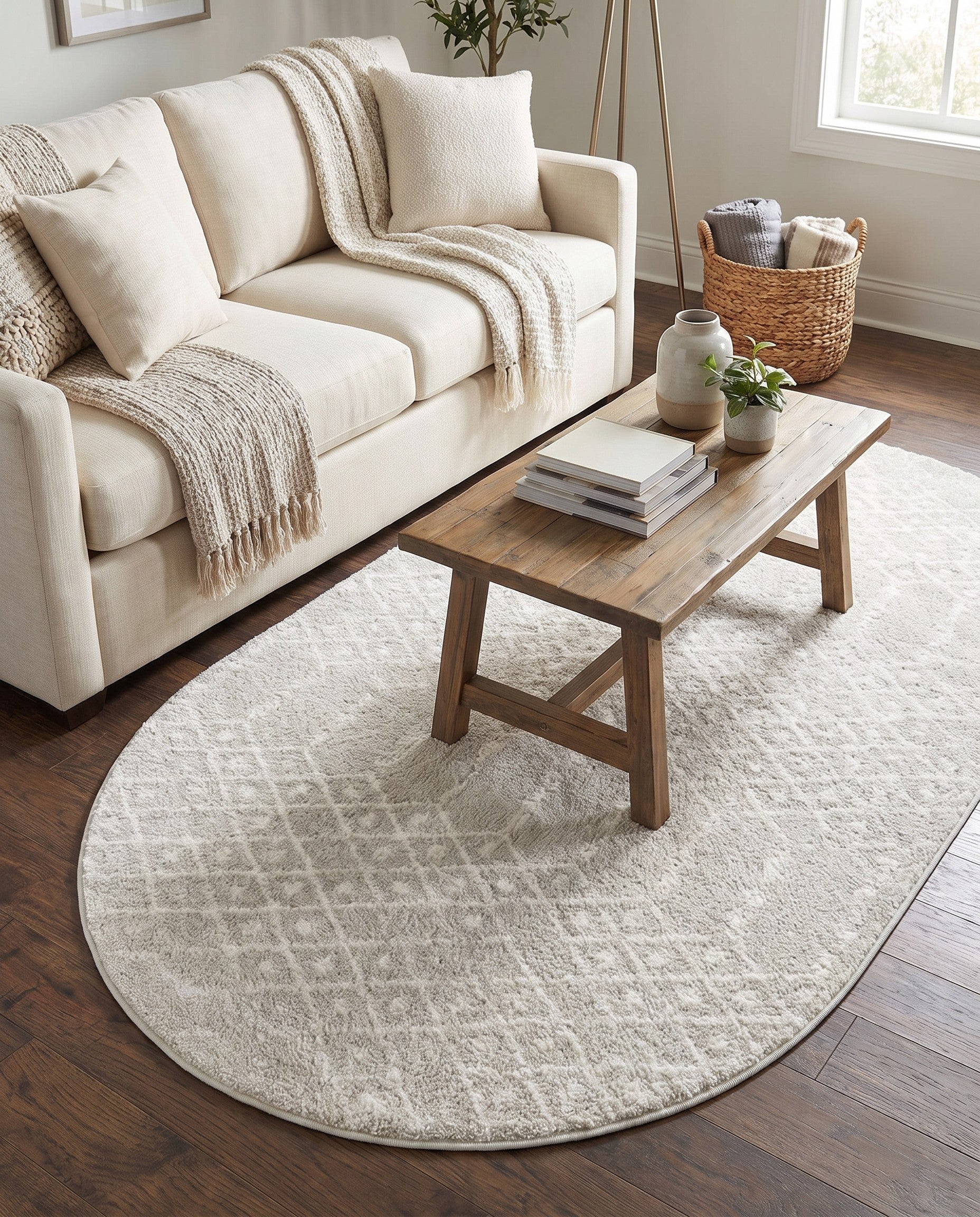 4' x 6' Paxon Trellis Oval Rug