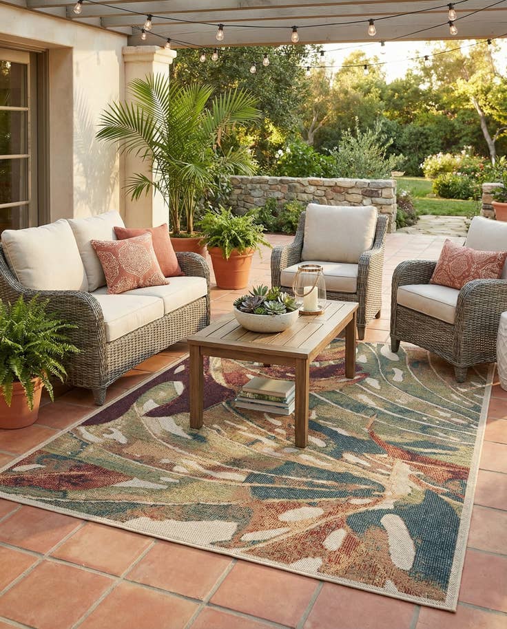 Detail image of 5' 3 x 7' 7 Easy-Clean Baja Indoor / Outdoor Rug