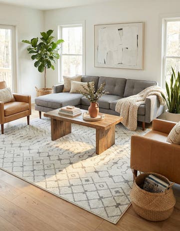 7' 10 x 7' 10 Moroccan Trellis Square Rug
