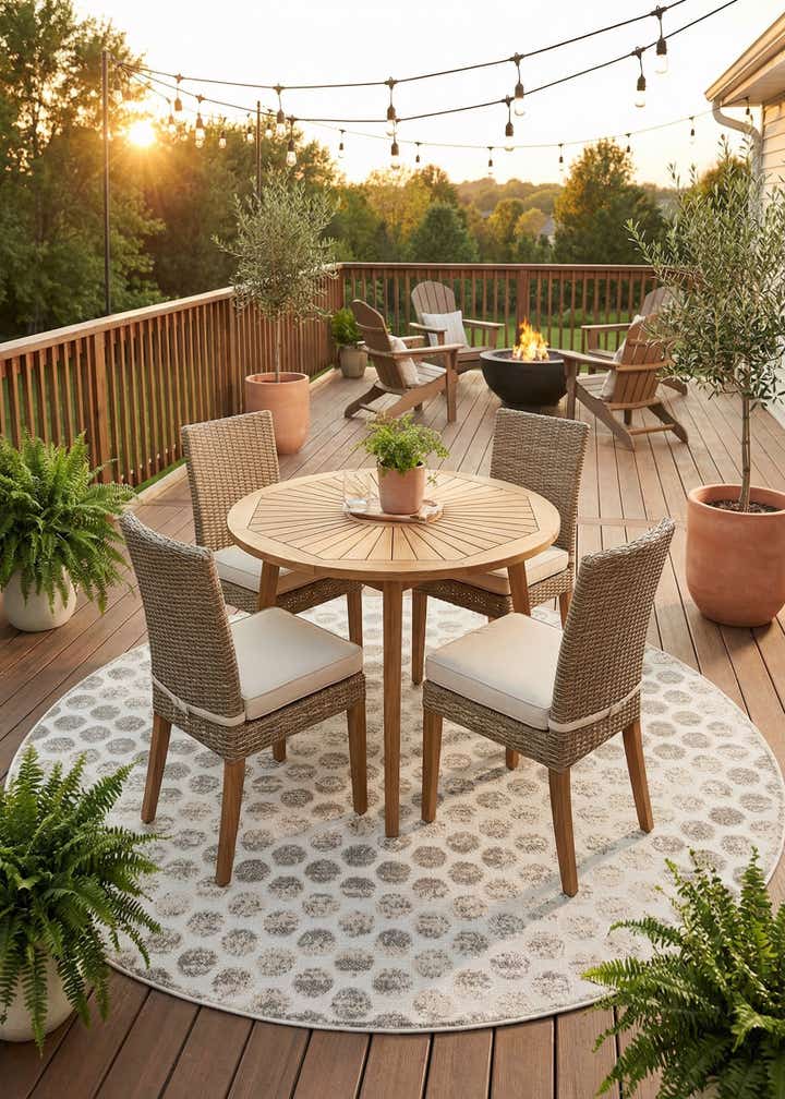 10' x 10' Easy-Clean Sabrina Soto Indoor / Outdoor Round Rug