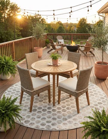 10' x 10' Easy-Clean Sabrina Soto Indoor / Outdoor Round Rug