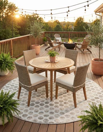 10' x 10' Easy-Clean Sabrina Soto Indoor / Outdoor Round Rug