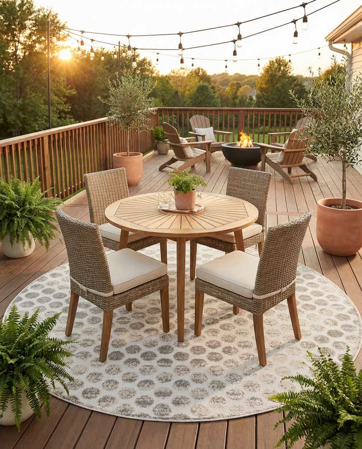 10' x 10' Easy-Clean Sabrina Soto Indoor / Outdoor Round Rug