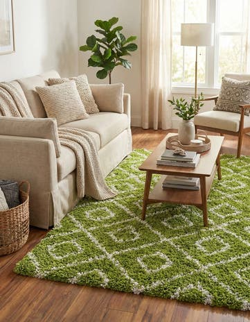6' x 9' Lattice Shag Rug