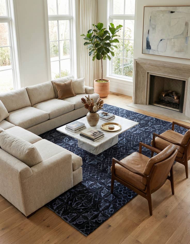 Detail image of  7' 11 x 10' 1  Hand Knotted Darya Rug