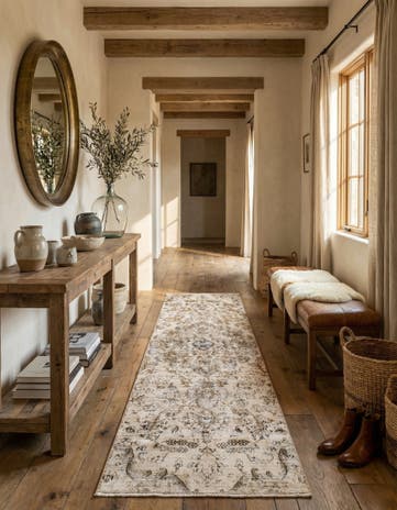 2' 9 x 9' 7 Hand Knotted Ultra Vintage Persian Wool Runner Rug