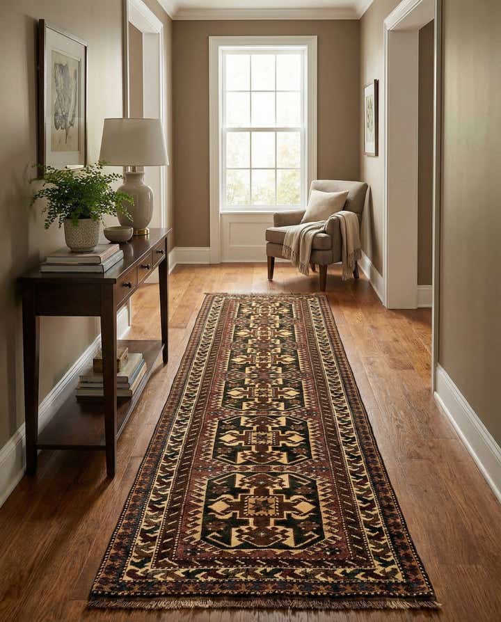 3' x 11' 8 Hand Knotted Kazak Wool Runner Rug