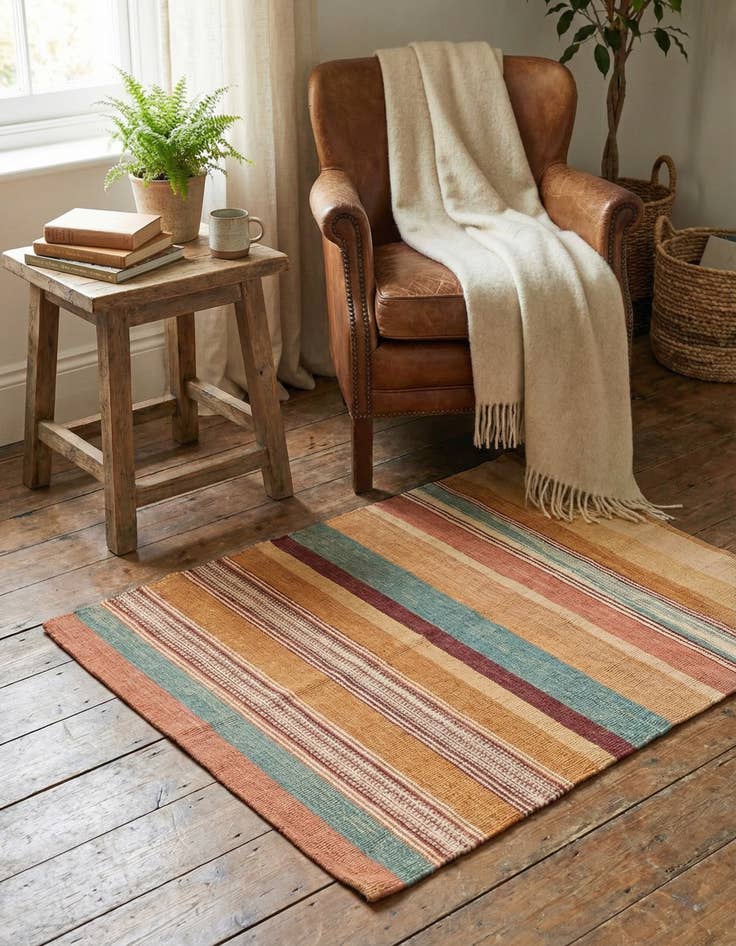 Detail image of 2' 5 x 2' 5  Hand Woven Pillow Wool Square Rug