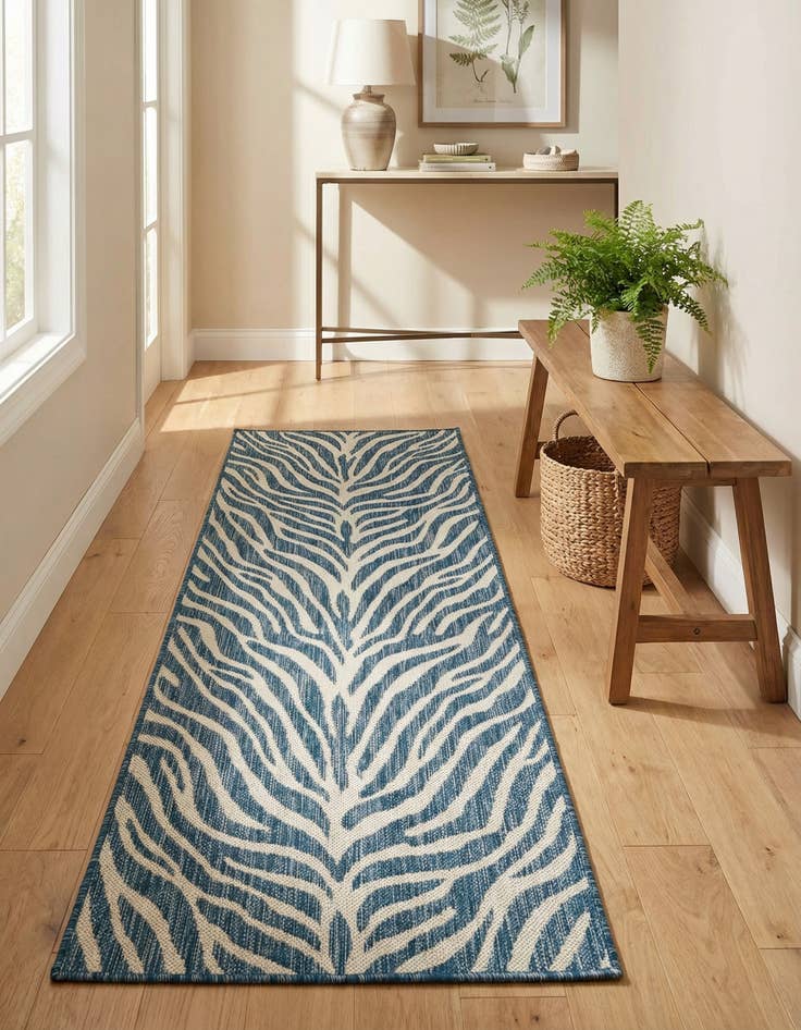 Detail image of 2' x 6' Easy-Clean Safari Indoor / Outdoor Runner Rug