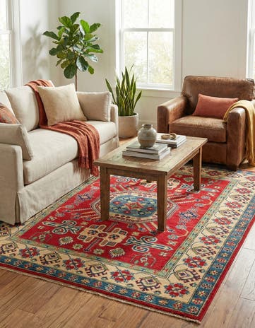 5' x 6' 10 Hand Knotted Kazak Rug