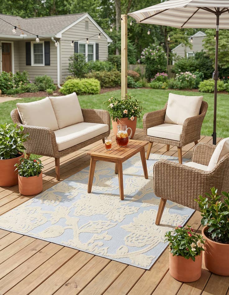 Detail image of 6' x 9'  Washable Aruba Indoor / Outdoor Rug