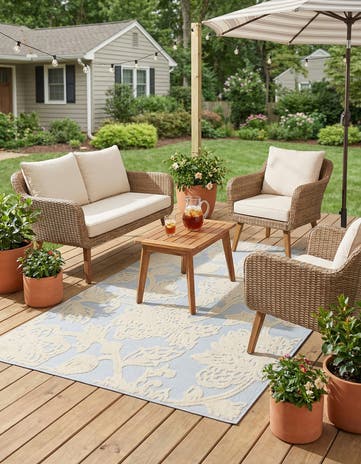 6' x 9' Easy-Clean Aruba Indoor / Outdoor Rug