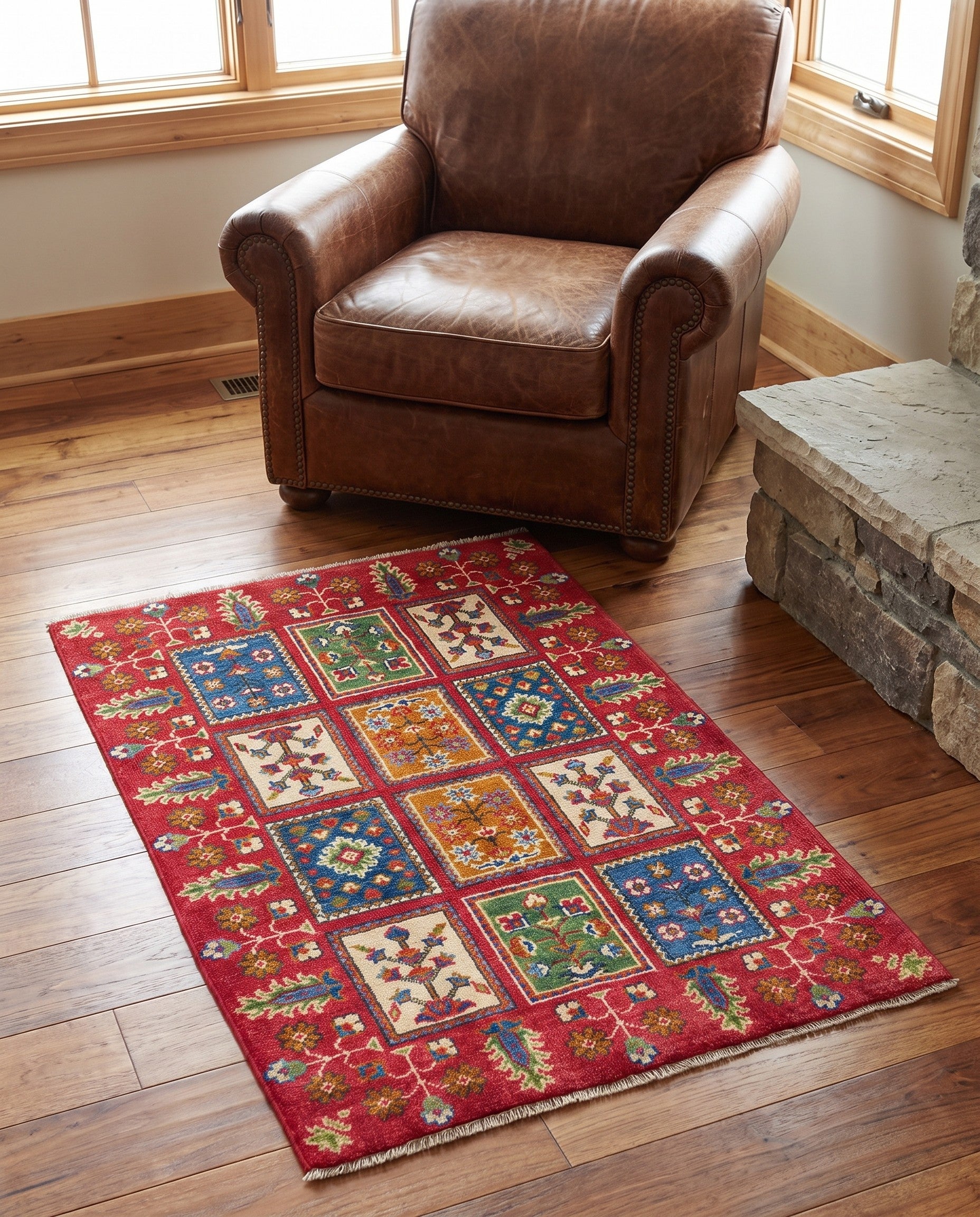 2' 8 x 4' 1 Hand Knotted Kazak Rug