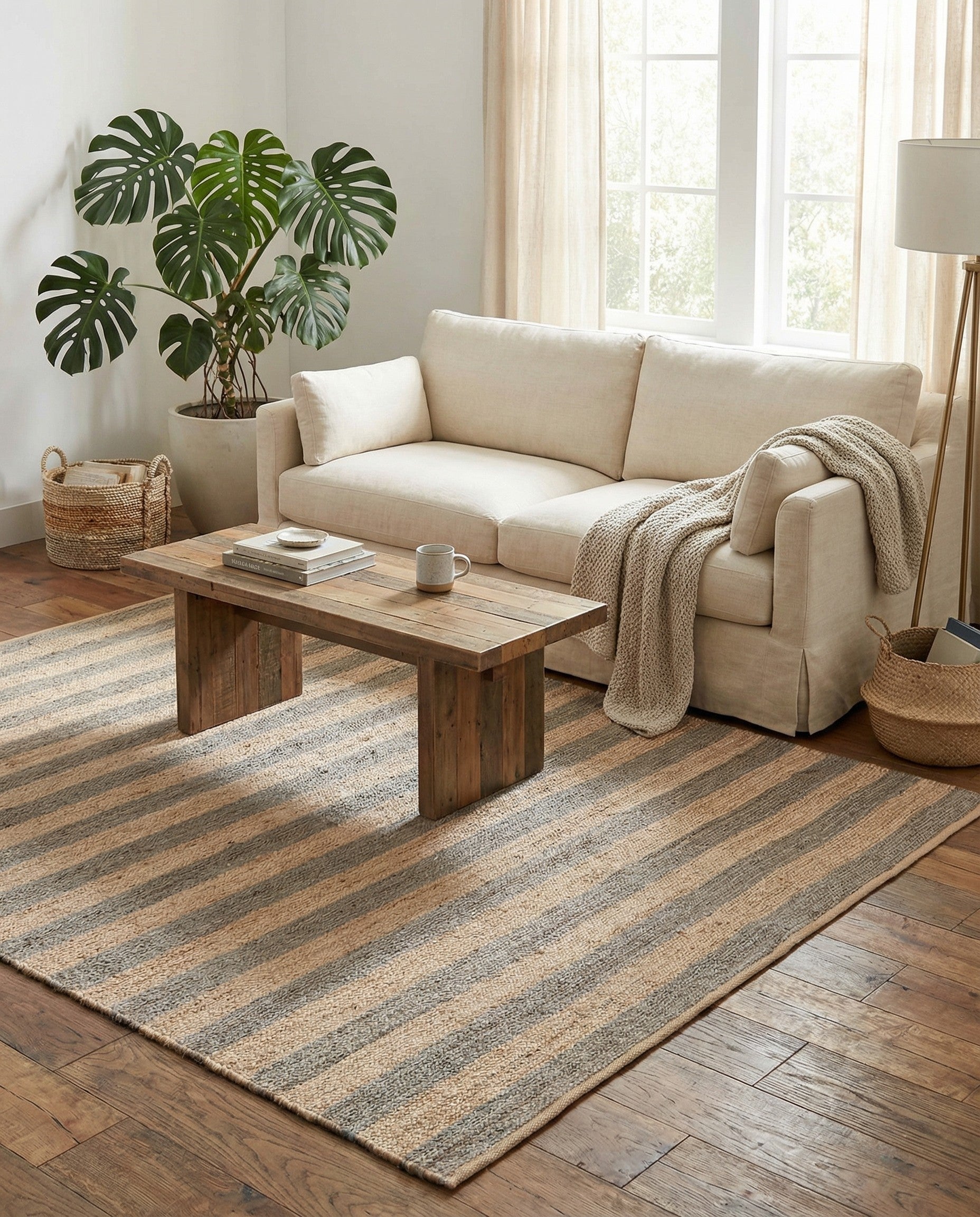  7' 10 x 10'  Hand Braided Jute Rug