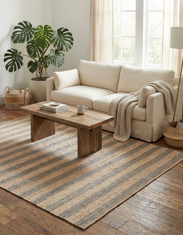 7' 10 x 10' Handmade Braided Jute Rug