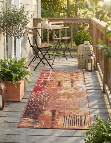 2' x 4' Easy-Clean Modern Indoor / Outdoor Runner Rug
