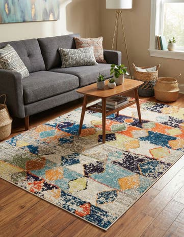 4' x 6' Washable Vivid Rug