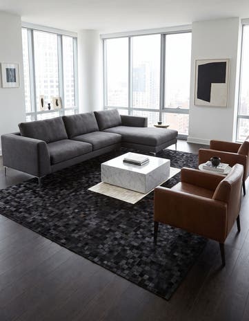 8' 2 x 10' Cowhide Stocks Rug