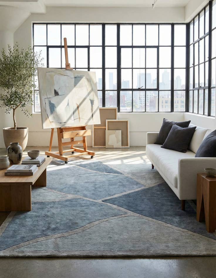 Detail image of 6' 7 x 9' 3 Hand Knotted Tibet Wool Rug