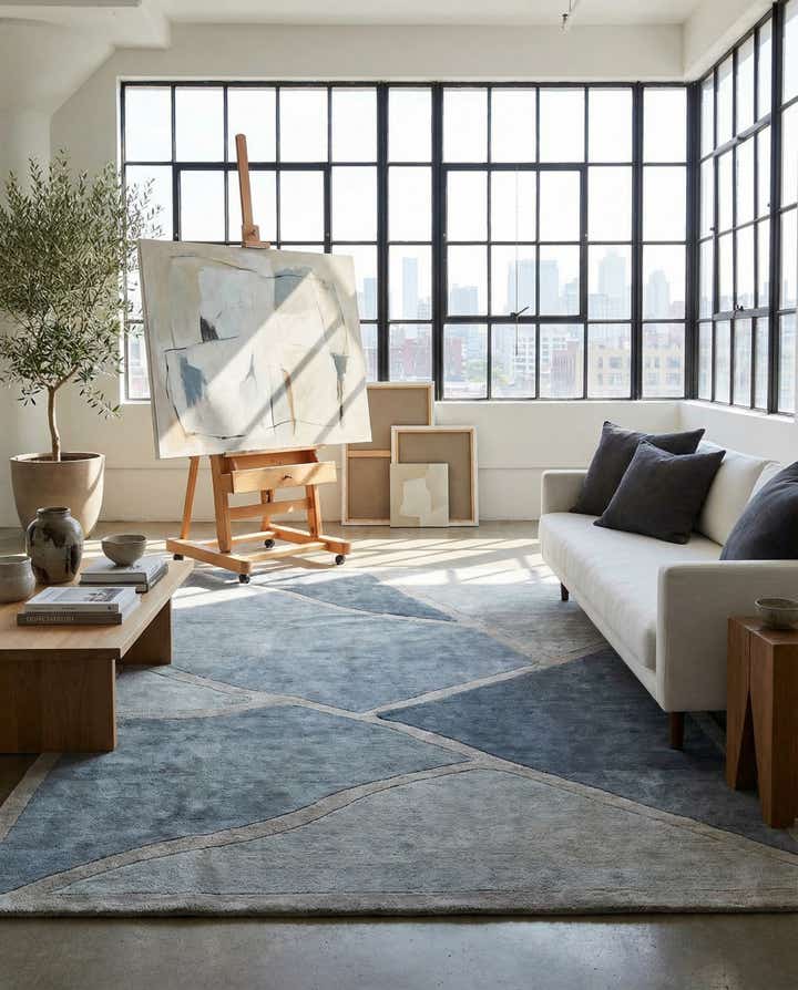 6' 7 x 9' 3 Hand Knotted Tibet Wool Rug