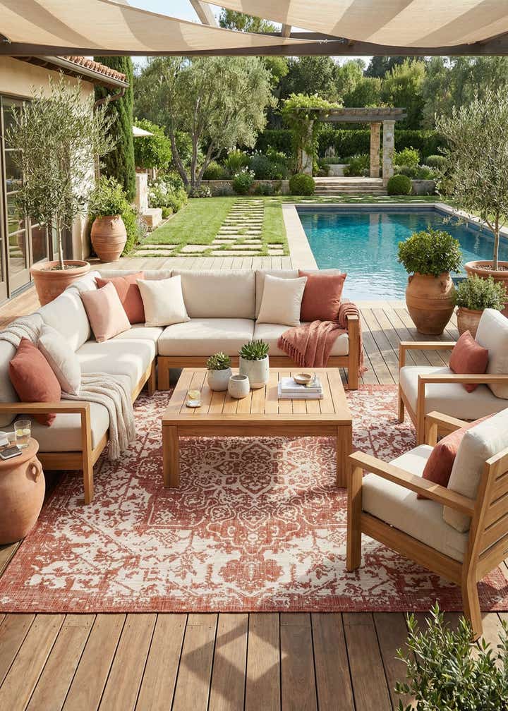 13' x 13' Easy-Clean Jill Zarin Dubai Indoor / Outdoor Square Rug