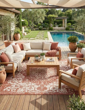 13' x 13' Easy-Clean Jill Zarin Dubai Indoor / Outdoor Square Rug