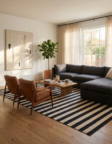 5' 9 x 7' 9 Hand Woven Kilim Modern Wool Rug