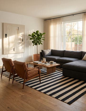 5' 9 x 7' 9 Hand Woven Kilim Modern Wool Rug