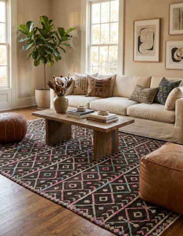 6' 6 x 10' 2 Hand Knotted Darya Wool Rug