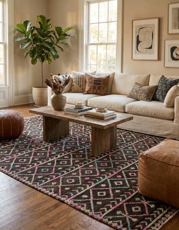 6' 6 x 10' 2 Hand Knotted Darya Wool Rug