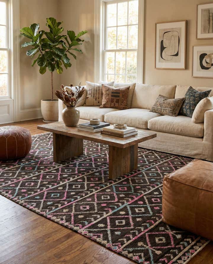 6' 6 x 10' 2 Hand Knotted Darya Wool Rug