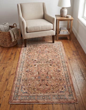 3' 6 x 6' Hand Knotted Ultra Vintage Persian Wool Rug