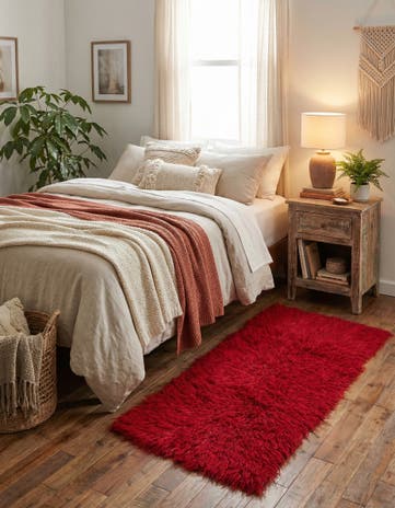1' 10 x 3' 6 Hand Knotted Moroccan Wool Rug