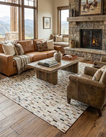 8' 2 x 9' 11 Cowhide Stocks Rug