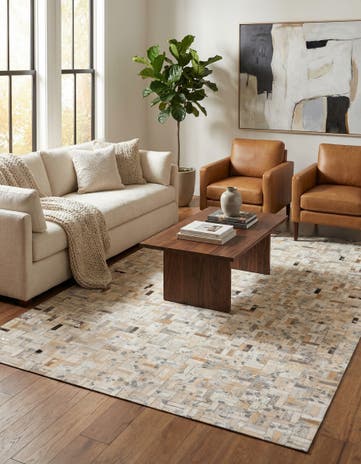 4' 11 x 8' 1 Cowhide Stocks Rug