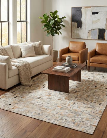 4' 11 x 8' 1 Cowhide Stocks Rug