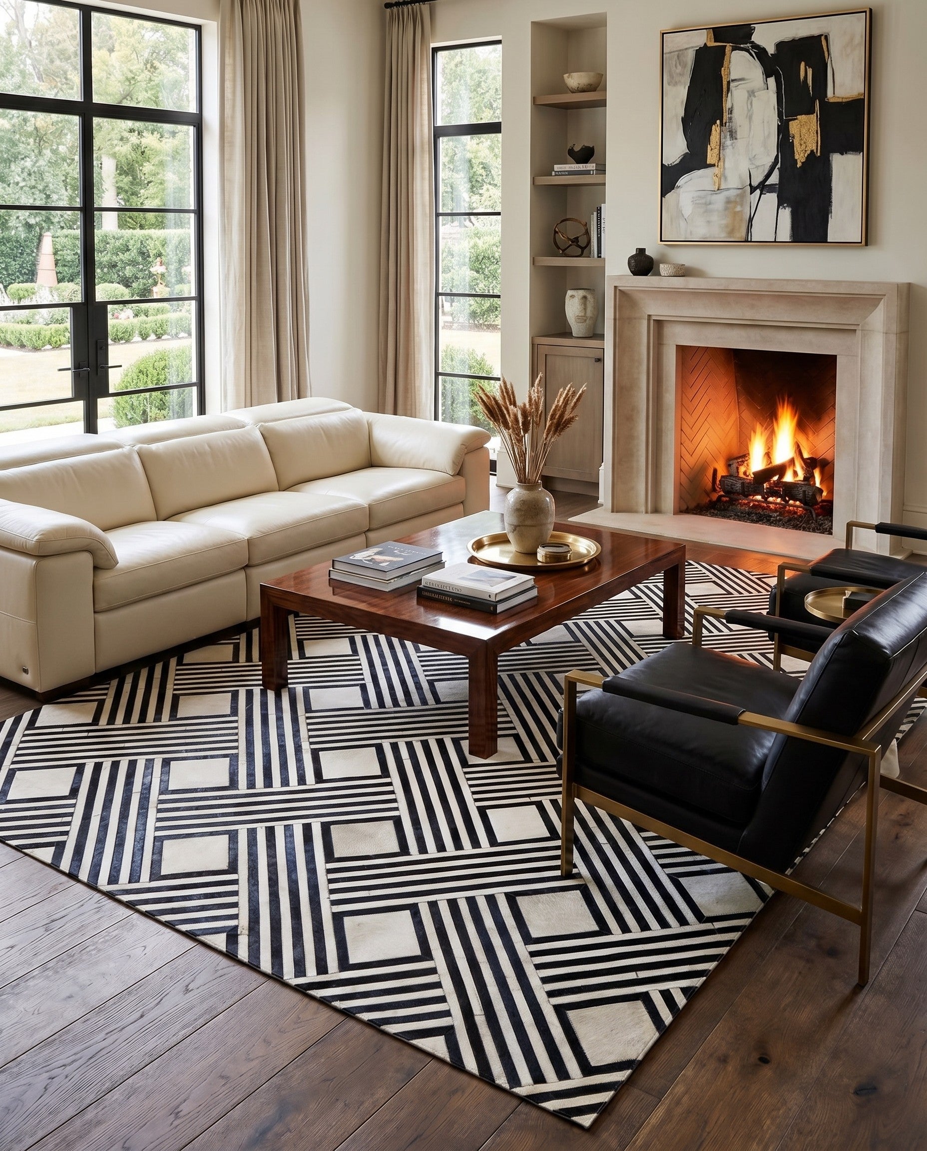 7' 11 x 9' 10 Cowhide - Patchwork Rug