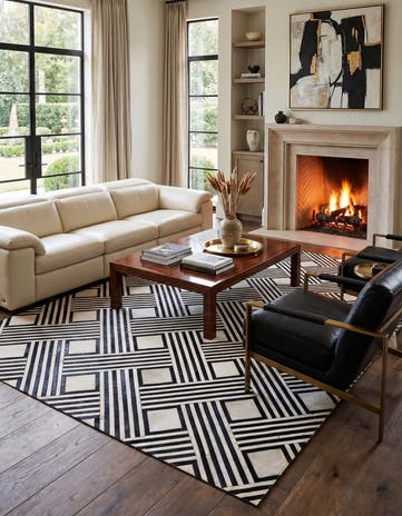 7' 11 x 9' 10 Cowhide - Patchwork Rug