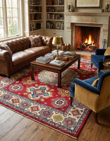 5' x 6' 10 Hand Knotted Kazak Rug