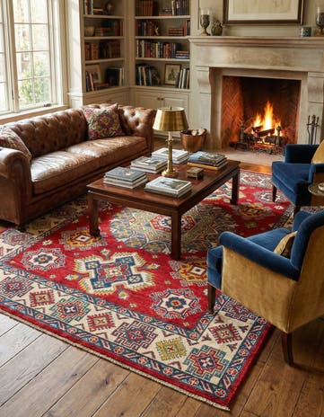 5' x 6' 10 Hand Knotted Kazak Rug