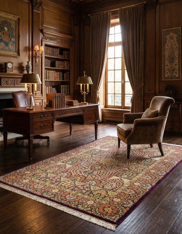3' 5 x 5' Ghom Silk Rug